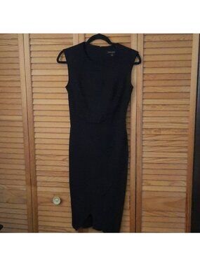 Banana Republic Black Sloan Fit Sleeveless Tulip Hemline Pencil Dress Size 2